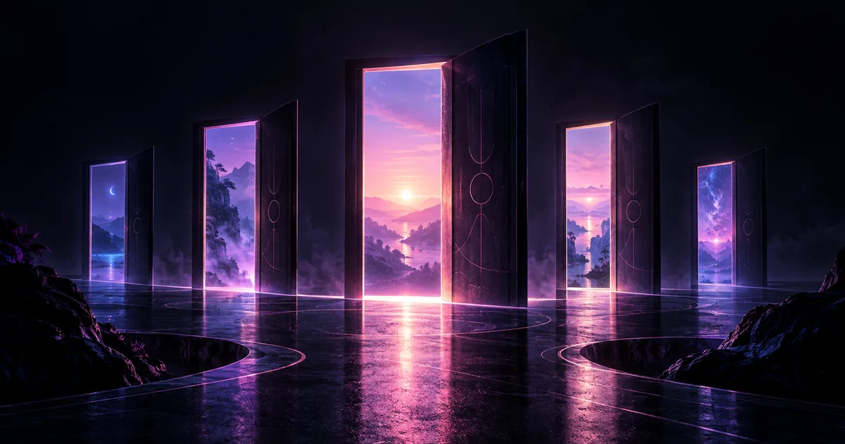 Violet and magenta editorial artwork for Access.