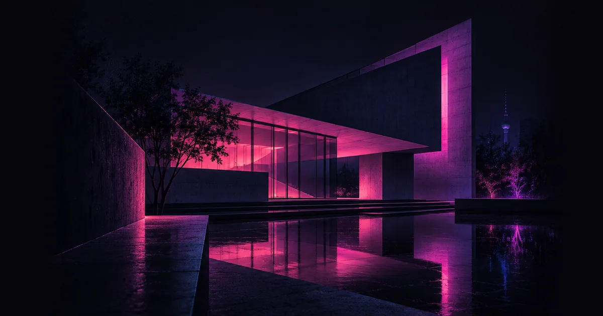 Violet and magenta editorial artwork for Care in Germany.