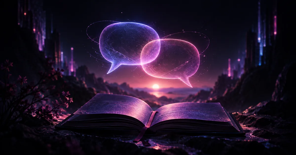 Violet and magenta editorial artwork for Post-Op Nullo Q&A.